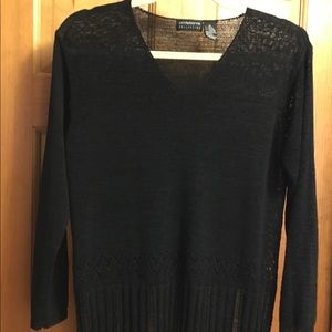 Sheer black sweater by Liz Claiborne